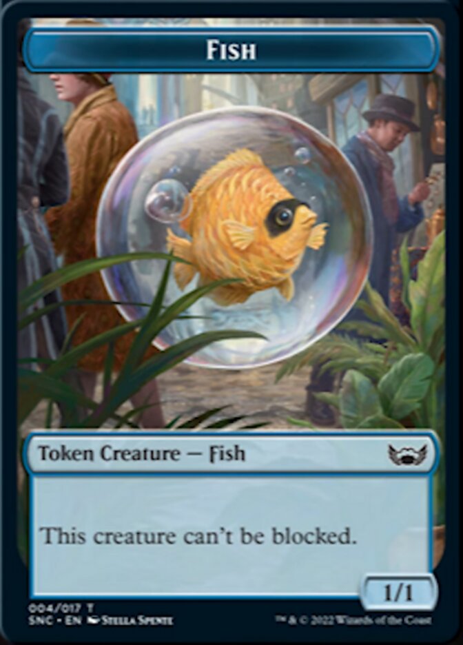 Fish // Dog Double-sided Token [Streets of New Capenna Tokens] | GnG Games