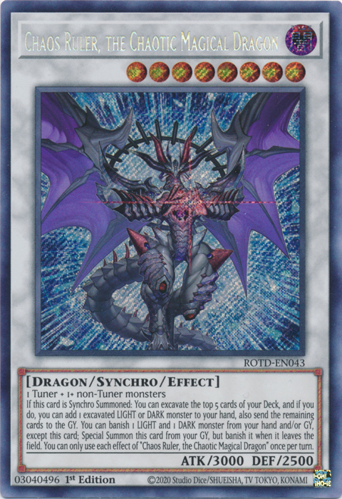 Chaos Ruler, the Chaotic Magical Dragon [ROTD-EN043] Secret Rare | GnG Games