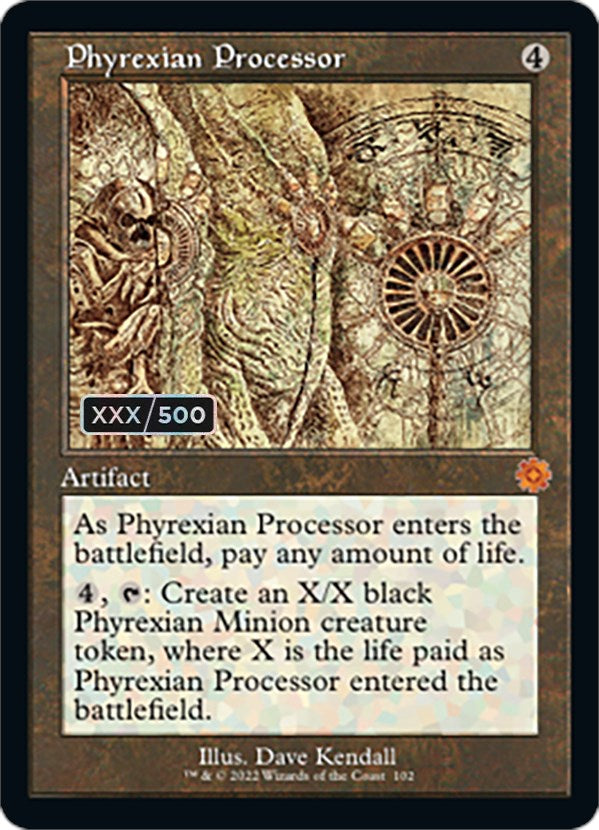 Phyrexian Processor (Retro Schematic) (Serial Numbered) [The Brothers' War Retro Artifacts] | GnG Games