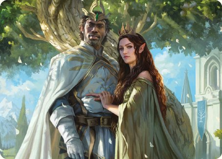 Aragorn and Arwen, Wed Art Card [The Lord of the Rings: Tales of Middle-earth Art Series] | GnG Games