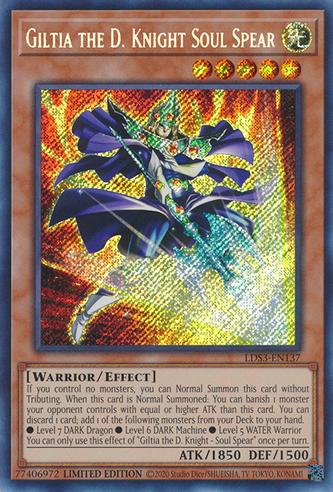 Giltia the D. Knight Soul Spear [LDS3-EN137] Secret Rare | GnG Games