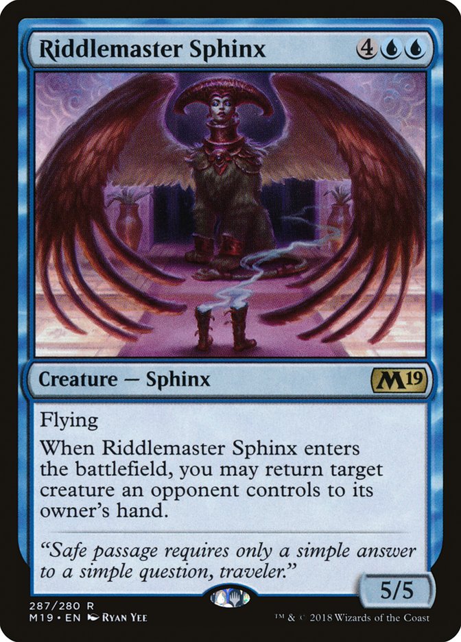 Riddlemaster Sphinx [Core Set 2019] | GnG Games