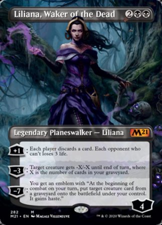 Liliana, Waker of the Dead (Borderless) [Core Set 2021] | GnG Games