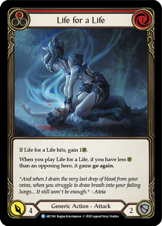 Life for a Life (Red) [ARC164] Unlimited Edition Rainbow Foil | GnG Games