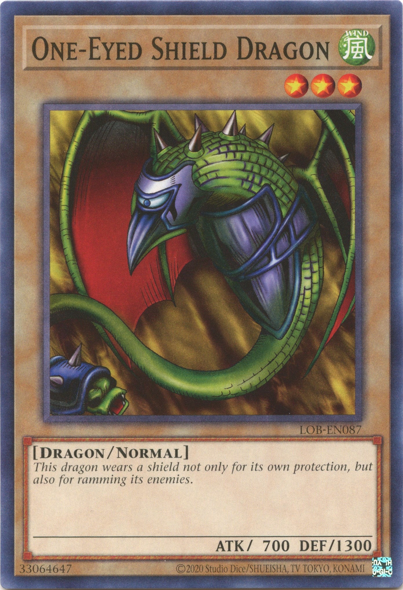 One-Eyed Shield Dragon (25th Anniversary) [LOB-EN087] Common | GnG Games