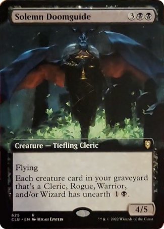 Solemn Doomguide (Extended Art) [Commander Legends: Battle for Baldur's Gate] | GnG Games