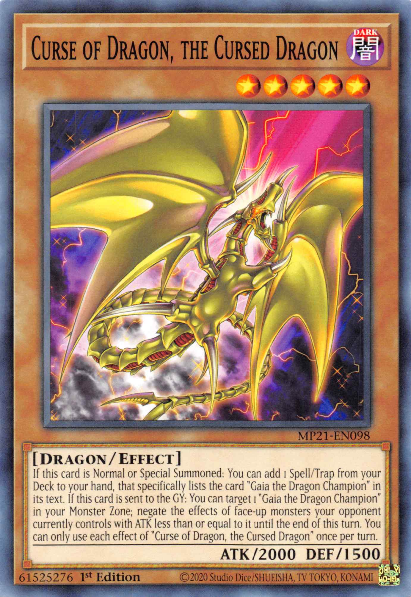 Curse of Dragon, the Cursed Dragon [MP21-EN098] Common | GnG Games