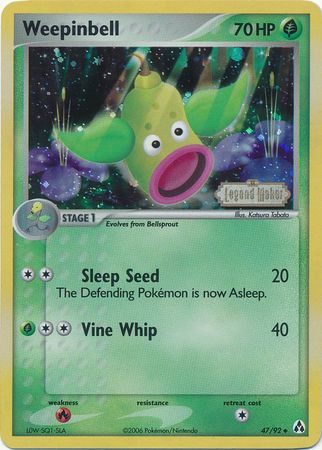 Weepinbell (47/92) (Stamped) [EX: Legend Maker] | GnG Games