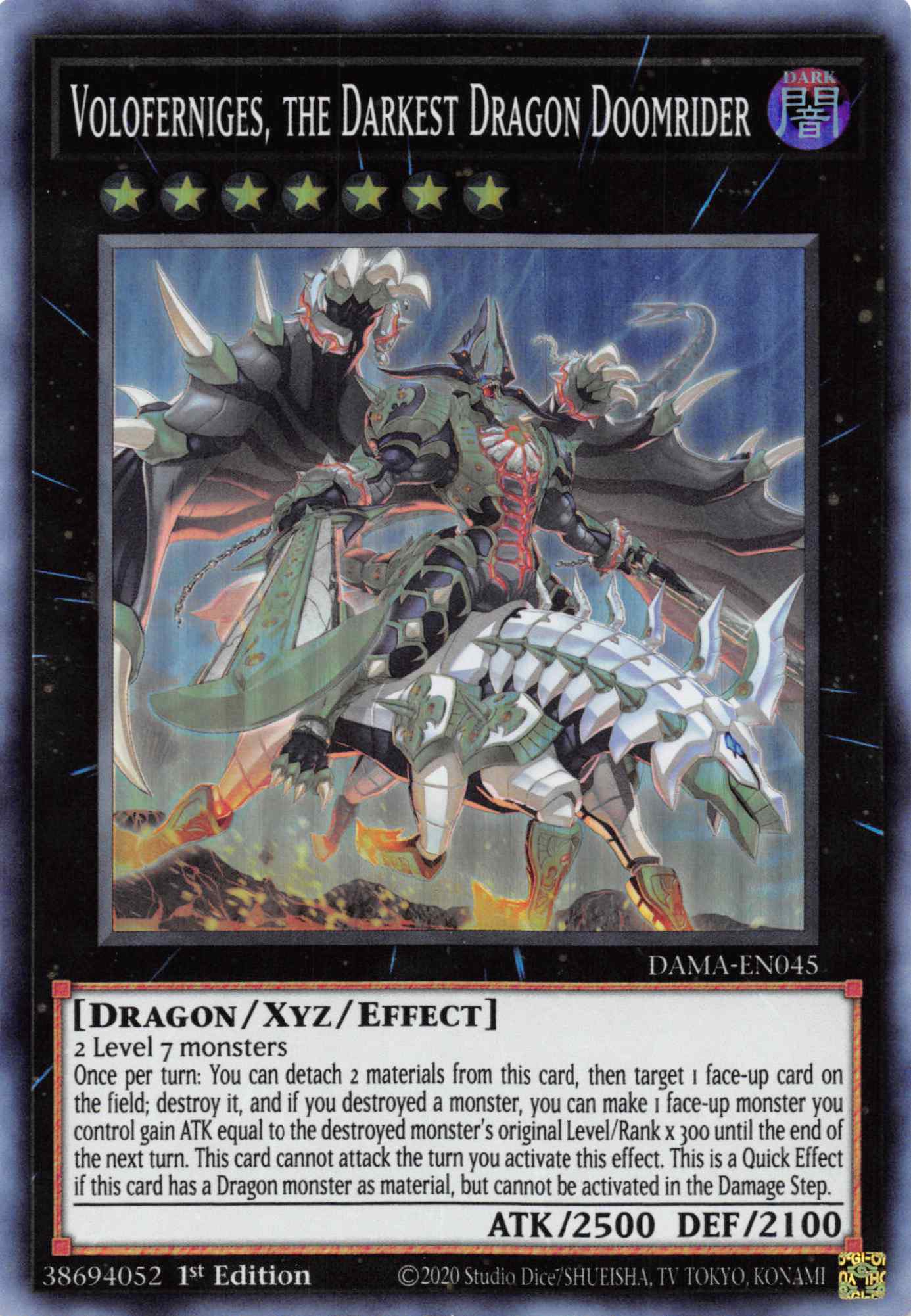 Voloferniges, the Darkest Dragon Doomrider [DAMA-EN045] Super Rare | GnG Games