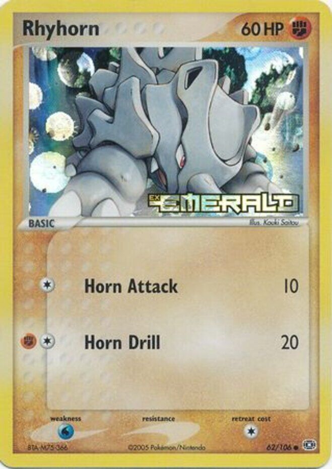 Rhyhorn (62/106) (Stamped) [EX: Emerald] | GnG Games