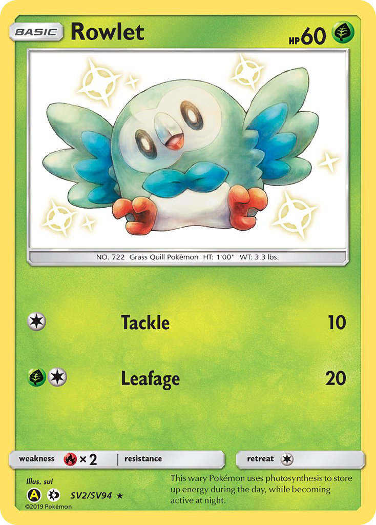 Rowlet (SV2/SV94) [Sun & Moon: Hidden Fates - Shiny Vault] | GnG Games