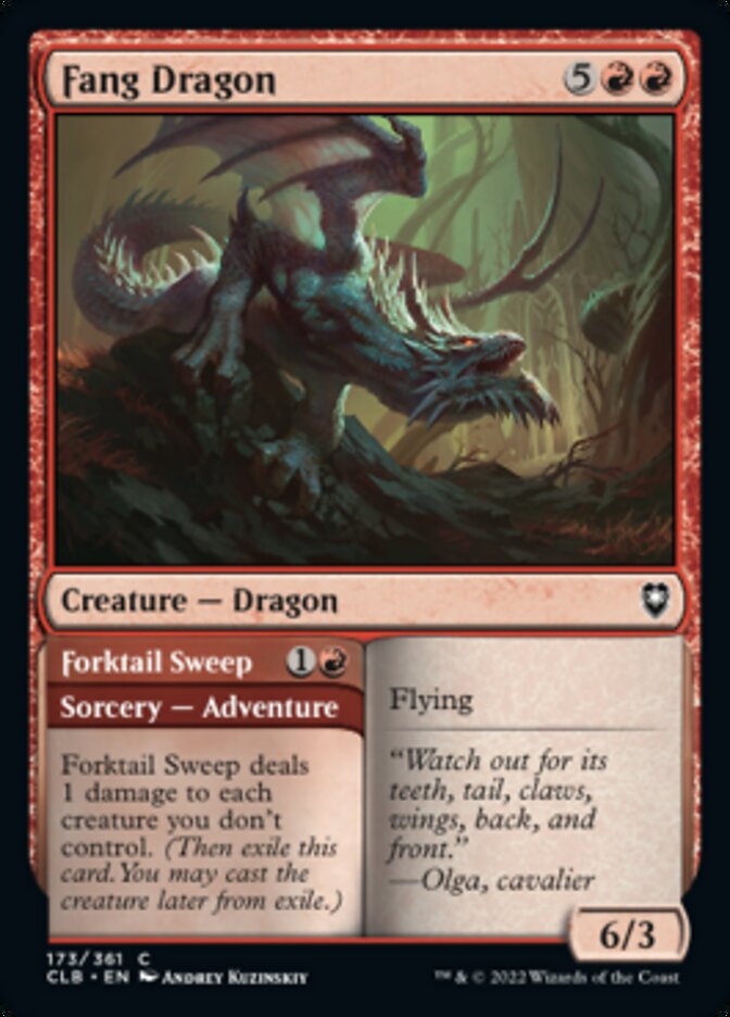 Fang Dragon // Forktail Sweep [Commander Legends: Battle for Baldur's Gate] | GnG Games