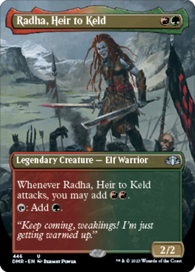 Radha, Heir to Keld (Borderless Alternate Art) [Dominaria Remastered] | GnG Games