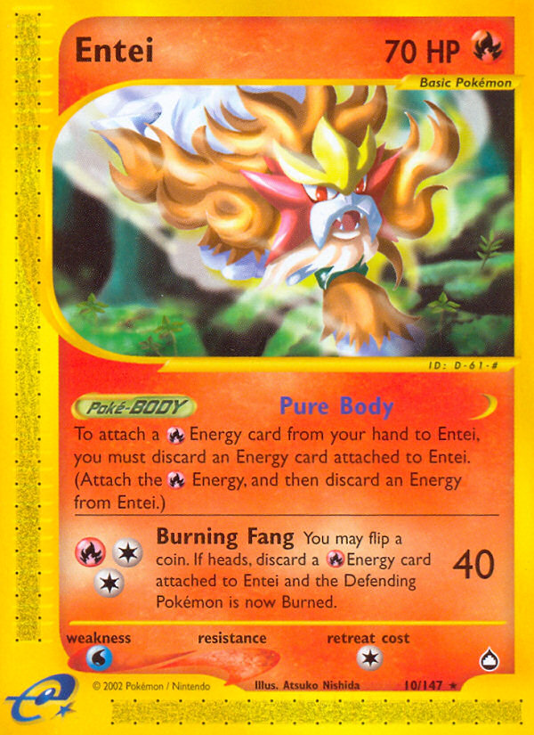 Entei (10/147) [Aquapolis] | GnG Games