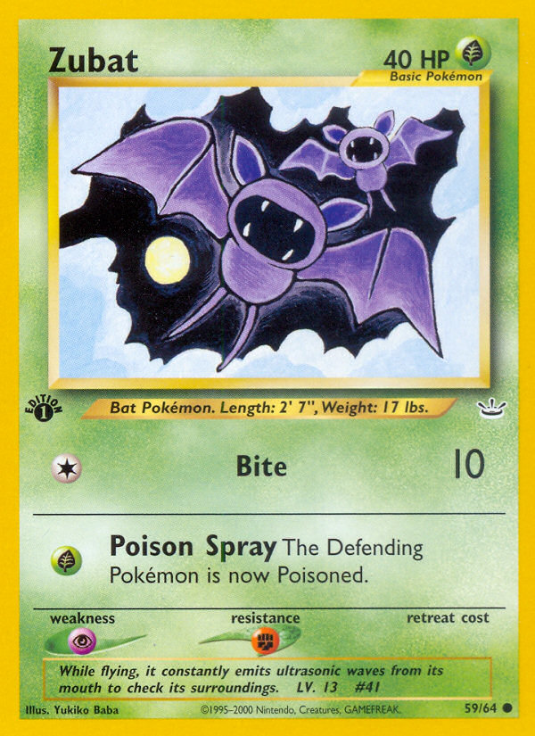 Zubat (59/64) [Neo Revelation 1st Edition] | GnG Games