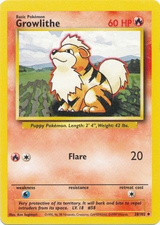 Growlithe (28/102) [Base Set Unlimited] | GnG Games