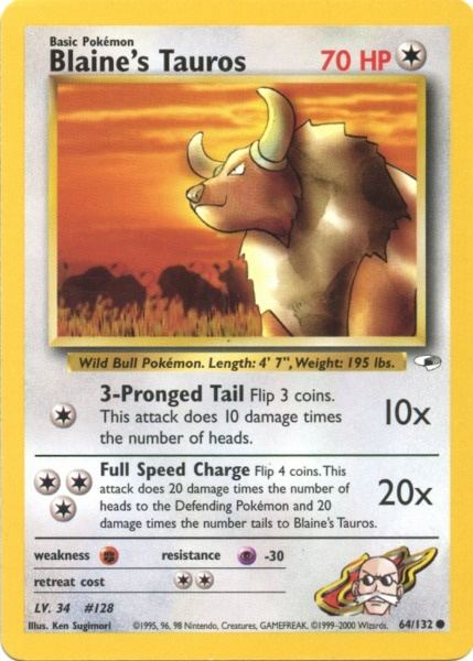Blaine's Tauros (64/132) [Gym Heroes Unlimited] | GnG Games