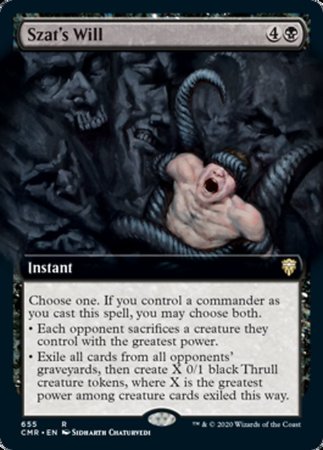 Szat's Will (Extended Art) [Commander Legends] | GnG Games