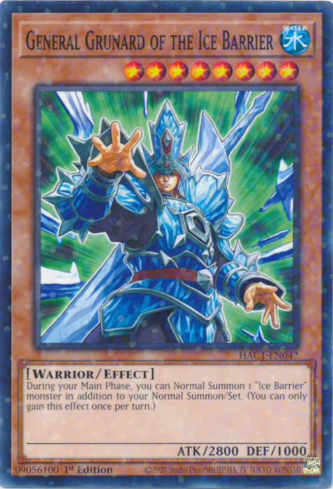 General Grunard of the Ice Barrier (Duel Terminal) [HAC1-EN042] Common | GnG Games