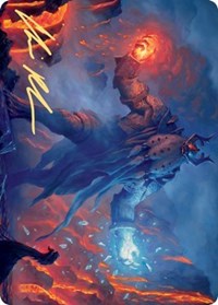 Aegar, the Freezing Flame (Gold-Stamped Signature) [Kaldheim: Art Series] | GnG Games