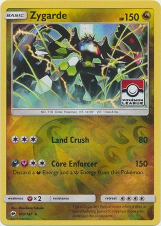 Zygarde (100/147) (League Promo) [Sun & Moon: Burning Shadows] | GnG Games