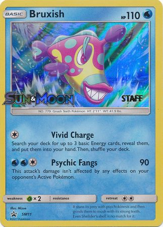 Bruxish (SM11) (Staff Prerelease Promo) [Sun & Moon: Black Star Promos] | GnG Games