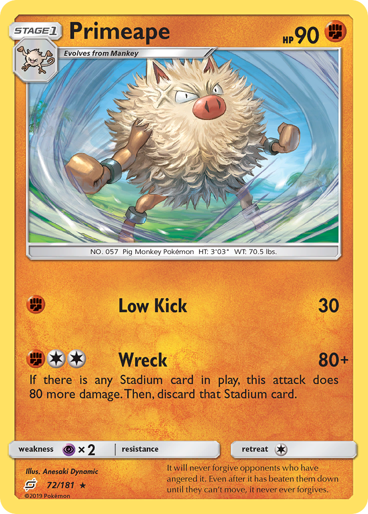 Primeape (72/181) [Sun & Moon: Team Up] | GnG Games