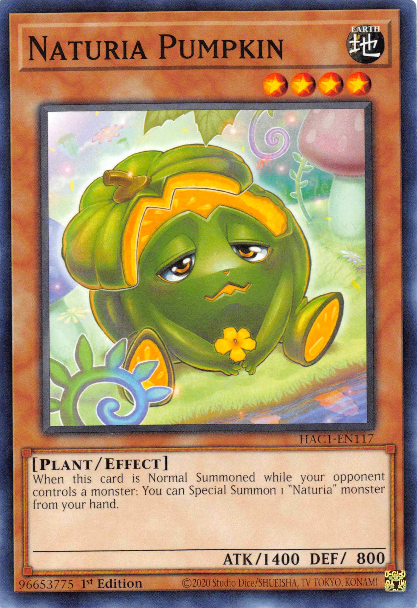 Naturia Pumpkin (Duel Terminal) [HAC1-EN117] Parallel Rare | GnG Games