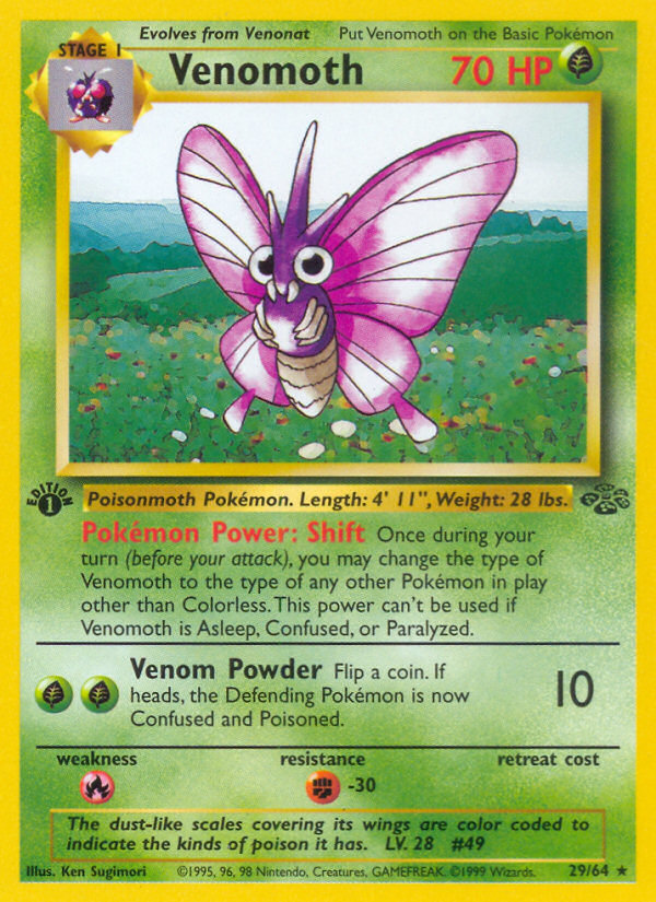 Venomoth (29/64) [Jungle 1st Edition] | GnG Games