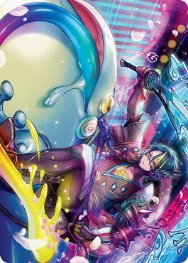 Tatsunari, Toad Rider Art Card [Kamigawa: Neon Dynasty Art Series] | GnG Games