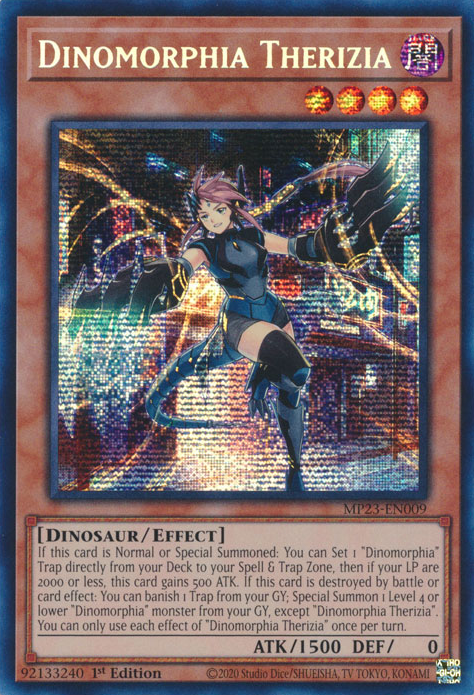 Dinomorphia Therizia [MP23-EN009] Prismatic Secret Rare | GnG Games