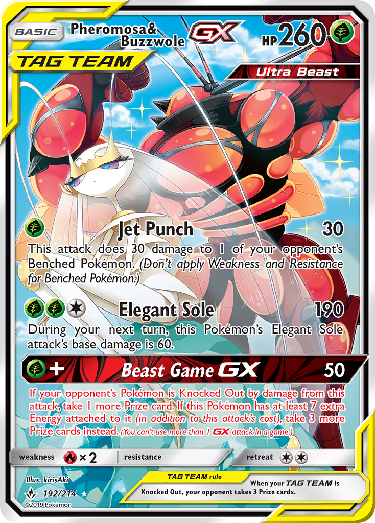 Pheromosa & Buzzwole GX (192/214) [Sun & Moon: Unbroken Bonds] | GnG Games