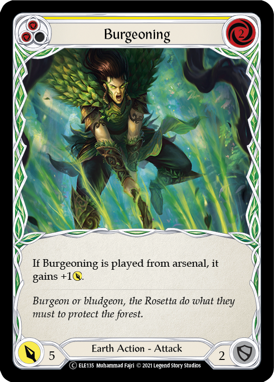 Burgeoning (Yellow) [U-ELE135] Unlimited Rainbow Foil | GnG Games