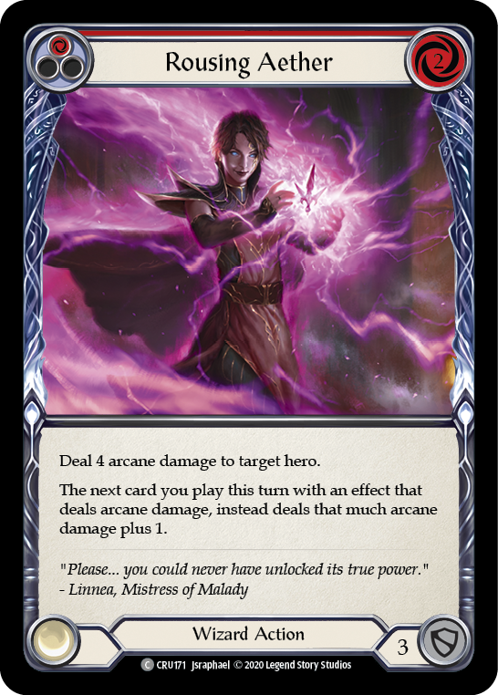 Rousing Aether (Red) [CRU171] 1st Edition Rainbow Foil | GnG Games