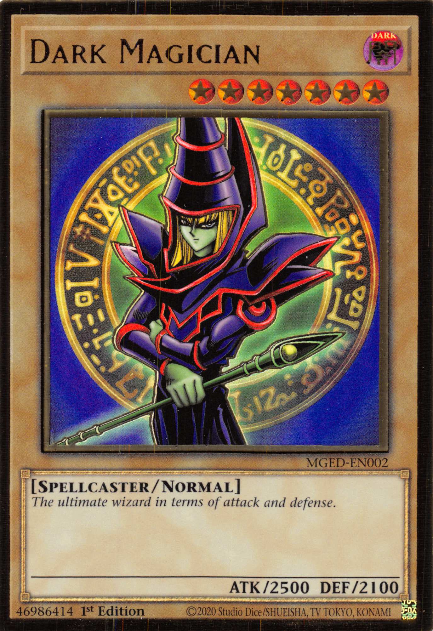 Dark Magician (Alternate Art) [MGED-EN002] Gold Rare | GnG Games