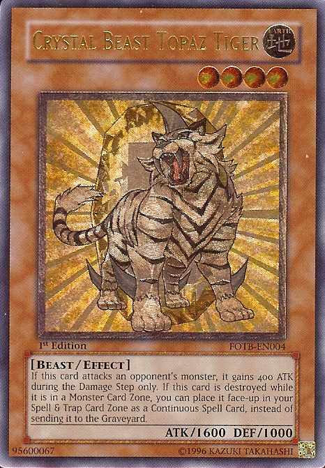 Crystal Beast Topaz Tiger (UTR) [FOTB-EN004] Ultimate Rare | GnG Games