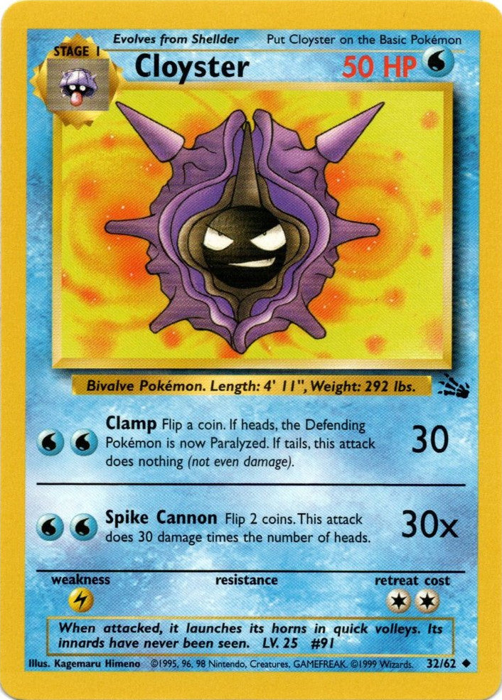 Cloyster (32/62) [Fossil Unlimited] | GnG Games