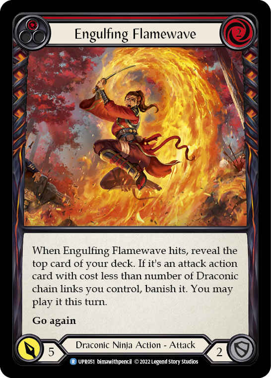 Engulfing Flamewave (Red) [UPR051] (Uprising)  Rainbow Foil | GnG Games