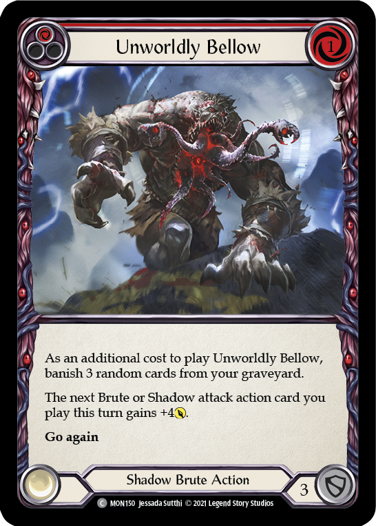 Unworldly Bellow (Red) [MON150-RF] 1st Edition Rainbow Foil | GnG Games