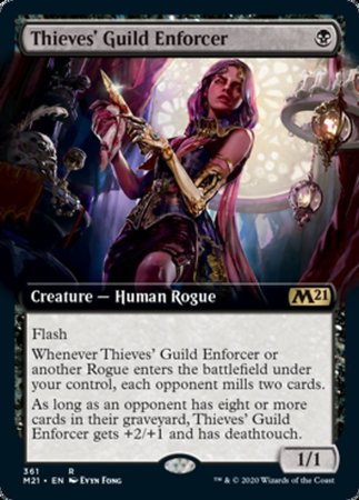 Thieves' Guild Enforcer (Extended Art) [Core Set 2021] | GnG Games