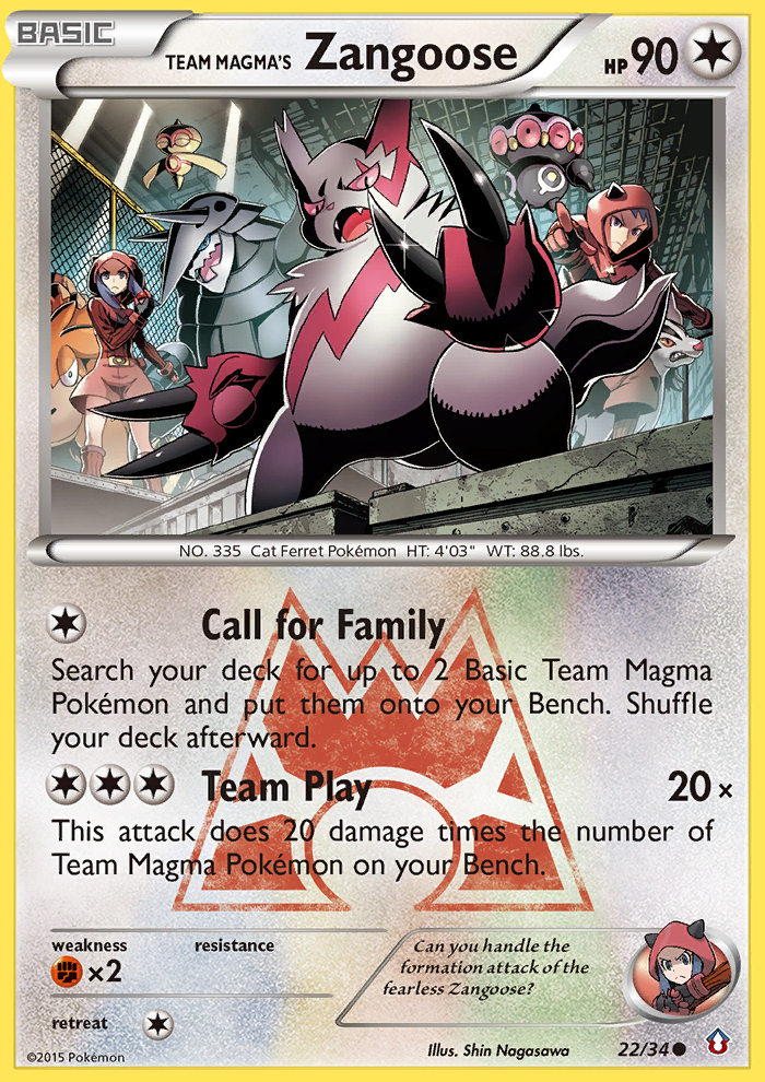 Team Magma's Zangoose (22/34) [XY: Double Crisis] | GnG Games