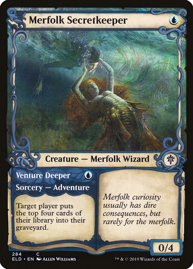 Merfolk Secretkeeper // Venture Deeper (Showcase) [Throne of Eldraine] | GnG Games