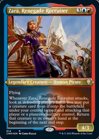 Zara, Renegade Recruiter (Foil Etched) [Commander Legends] | GnG Games