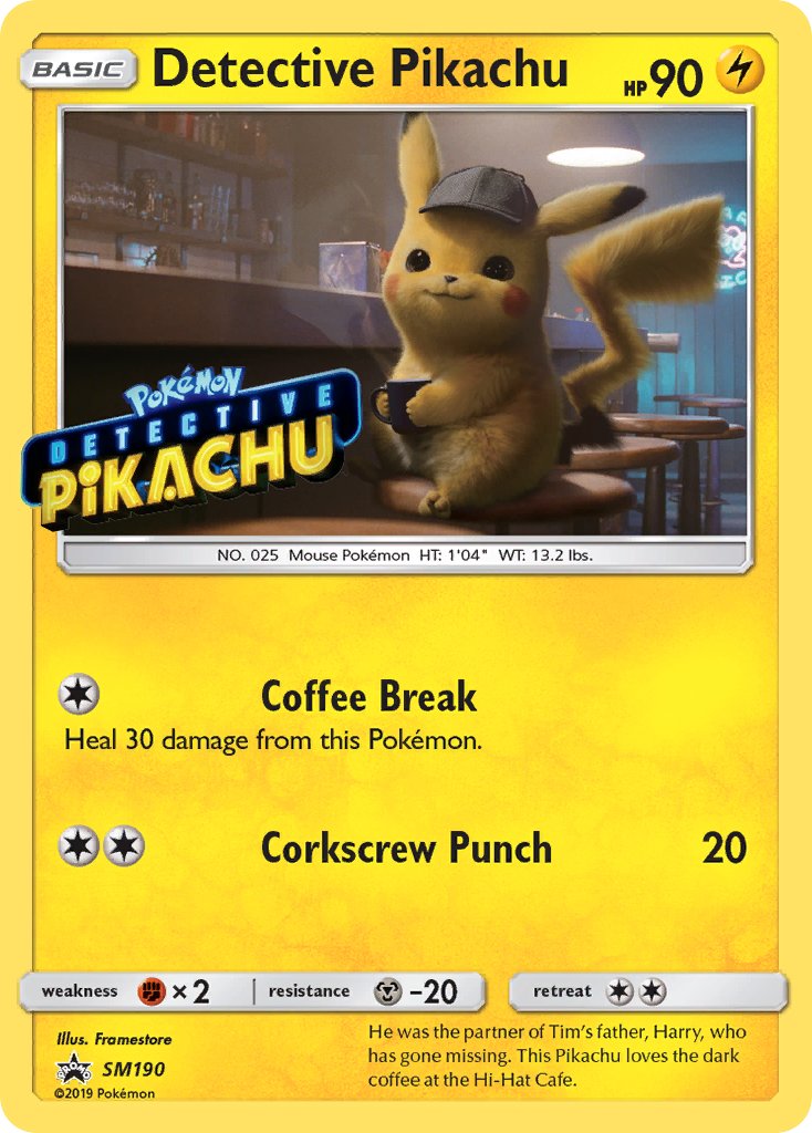 Detective Pikachu (SM190) (Stamped) [Sun & Moon: Black Star Promos] | GnG Games