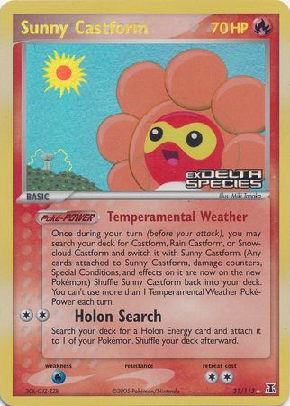 Sunny Castform (31/113) (Stamped) [EX: Delta Species] | GnG Games