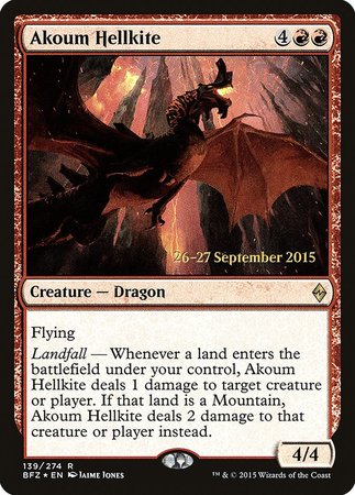 Akoum Hellkite [Battle for Zendikar Promos] | GnG Games