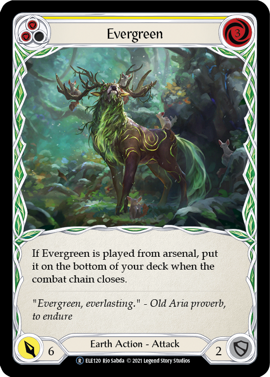 Evergreen (Yellow) [U-ELE120] Unlimited Rainbow Foil | GnG Games