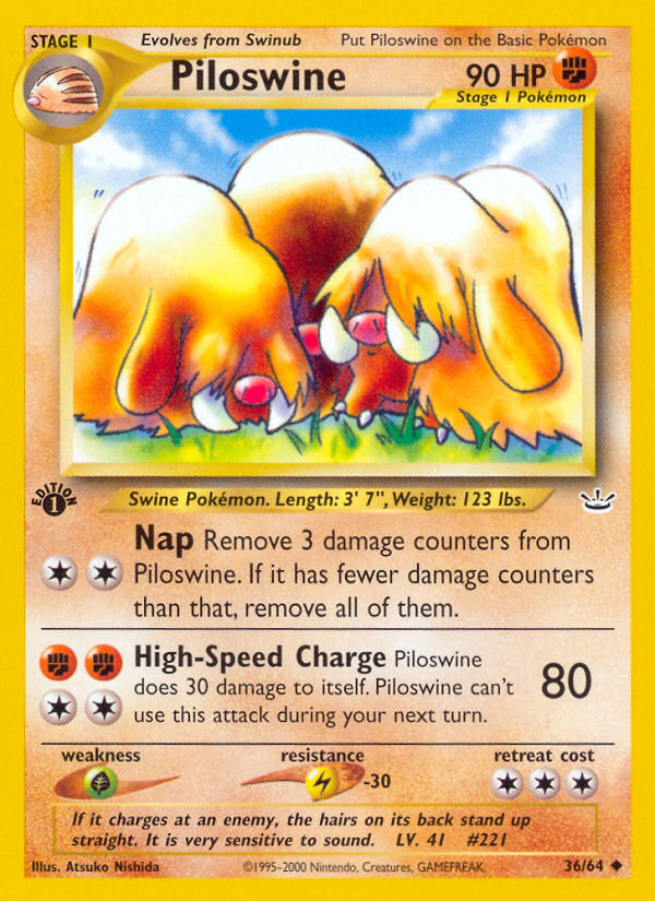 Piloswine (36/64) [Neo Revelation 1st Edition] | GnG Games