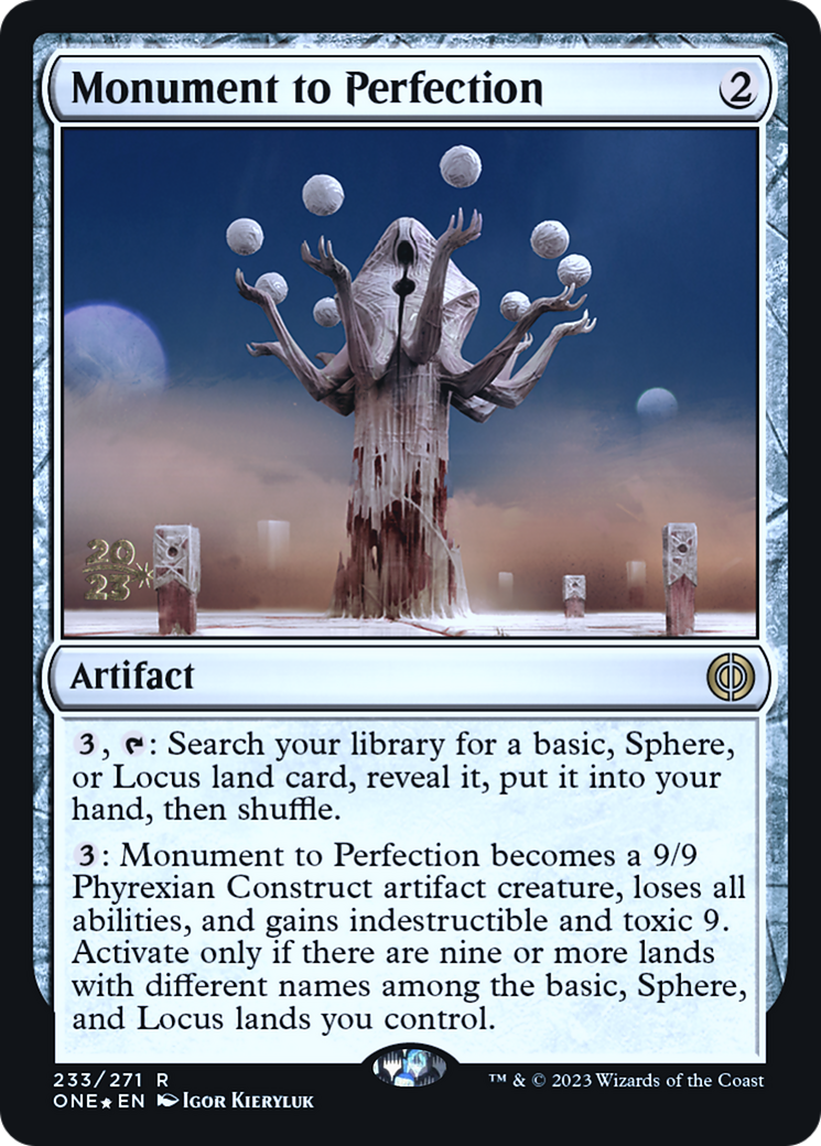 Monument to Perfection [Phyrexia: All Will Be One Prerelease Promos] | GnG Games