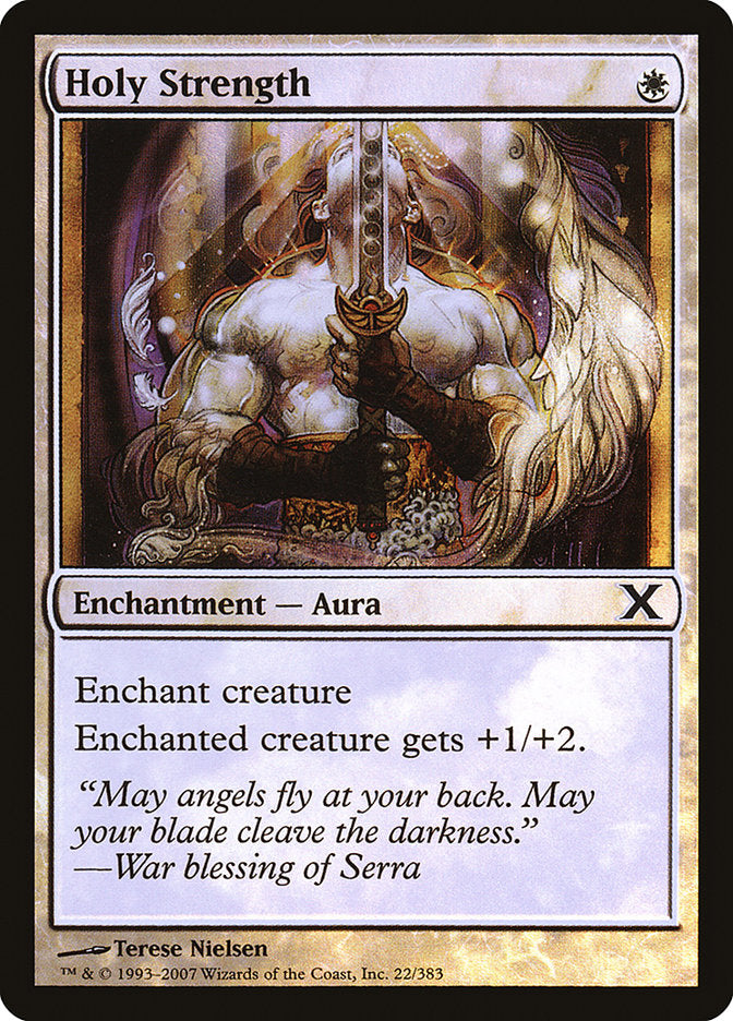 Holy Strength (Premium Foil) [Tenth Edition] | GnG Games
